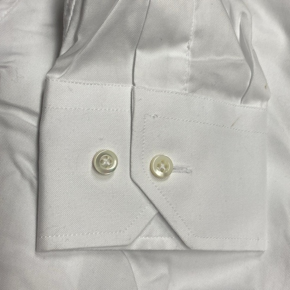 NWT. Massimo Dutti White Slim Fit Cotton Twill Shirt. Size 16,5. - Picture 10 of 14